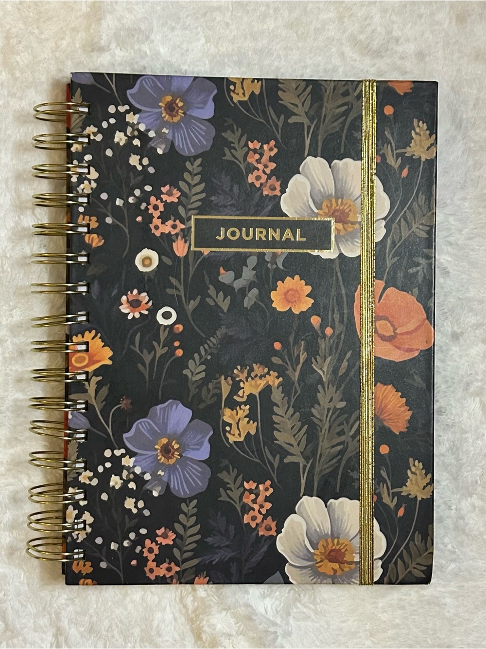 Floral spiral notebook